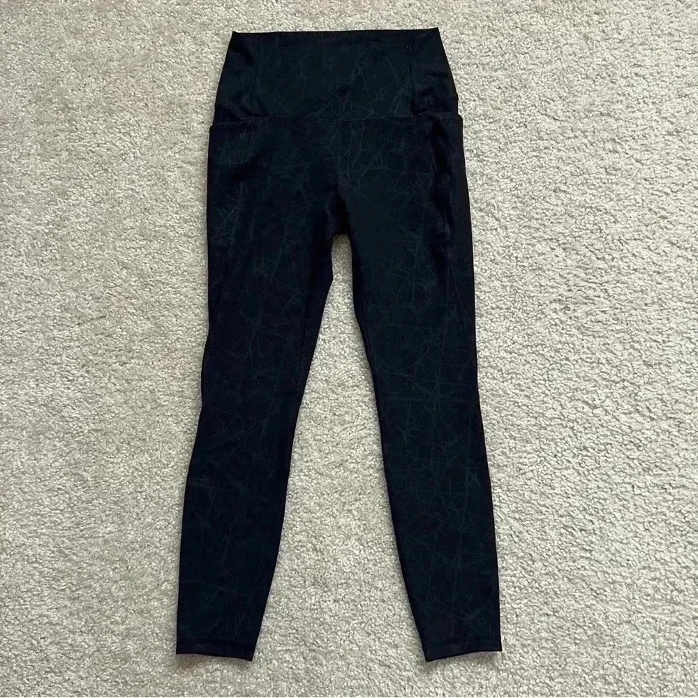 Spyder Active Performance High Rise Tight Fit Leggings Black Women’s Size Small